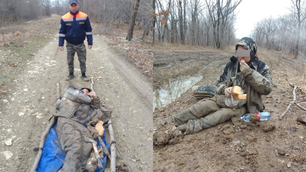 Голодного мужчину со сломанной ногой чудом спасли в лесу под Новороссийском