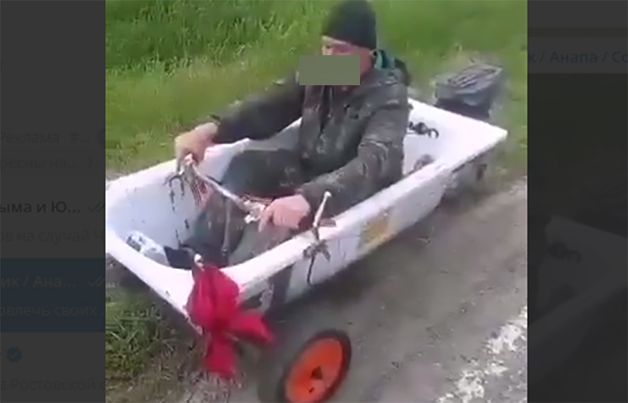 В Краснодарском крае сотрудники ГИБДД задержали ванну на колесах с пьяным водителем
